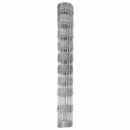 Wildzaun Silber 50 x 1 m Verzinkter Stahl