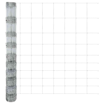 Wildzaun Silber 50 x 1.2 m Verzinkter Stahl