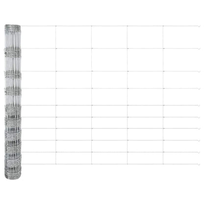 Wildzaun Silber 50 x 1.2 m Verzinkter Stahl