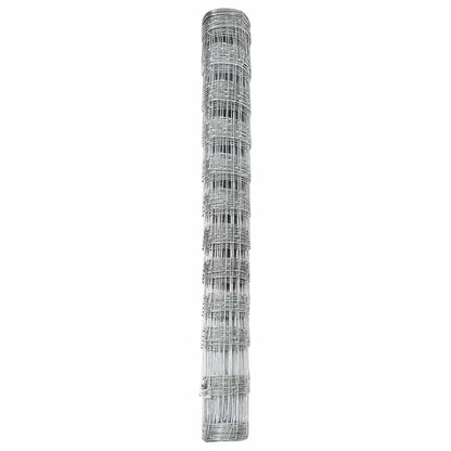 Wildzaun Silber 50 x 1.2 m Verzinkter Stahl
