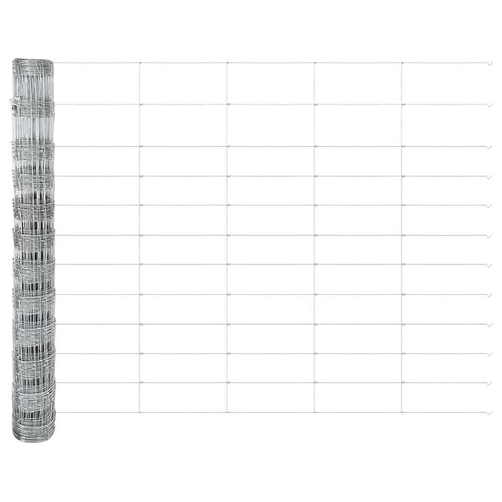 Wildzaun Silber 50 x 1.2 m Verzinkter Stahl