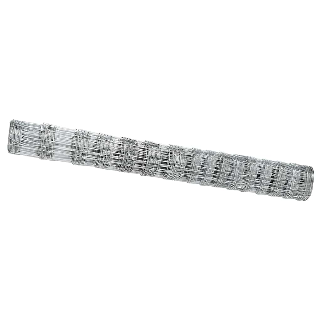 Wildzaun Silber 50 x 1.2 m Verzinkter Stahl