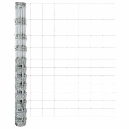 Wildzaun Silber 50 x 1.4 m Verzinkter Stahl