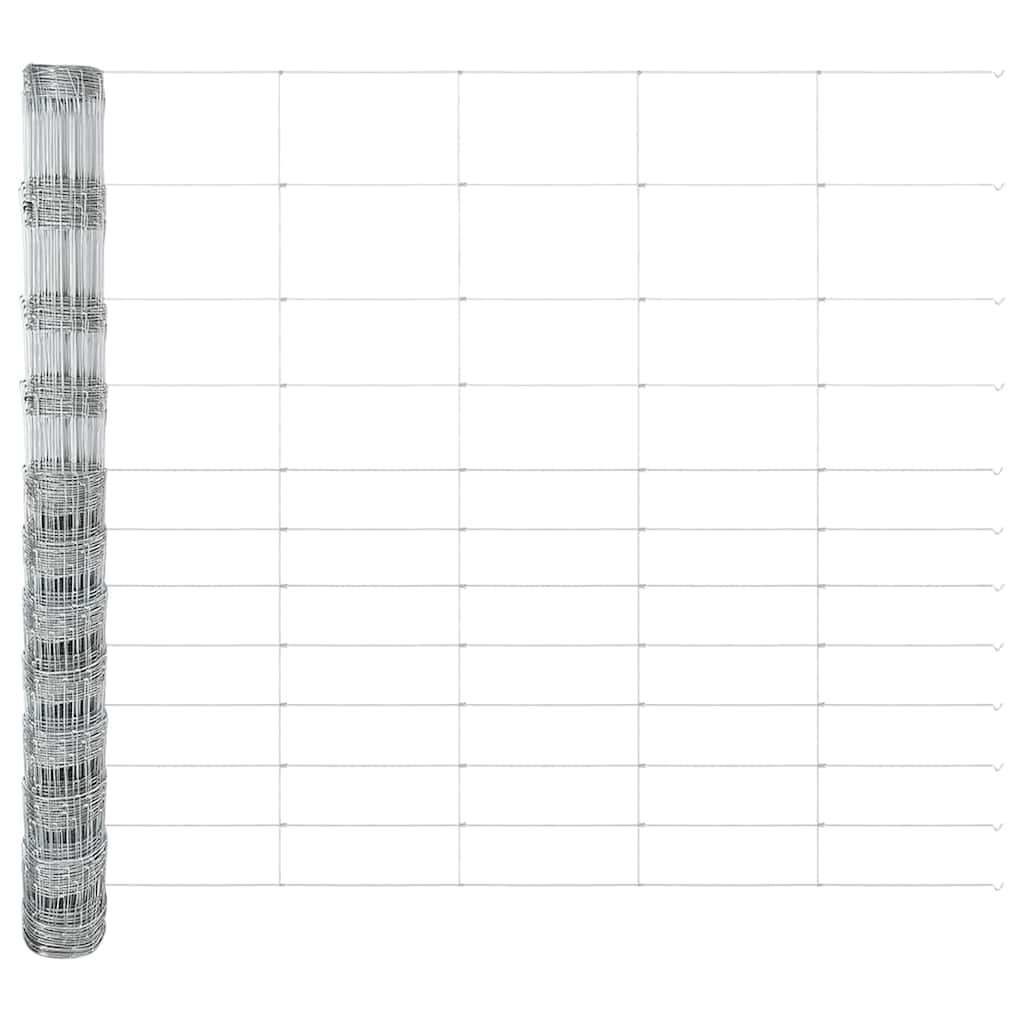 Wildzaun Silber 50 x 1.4 m Verzinkter Stahl