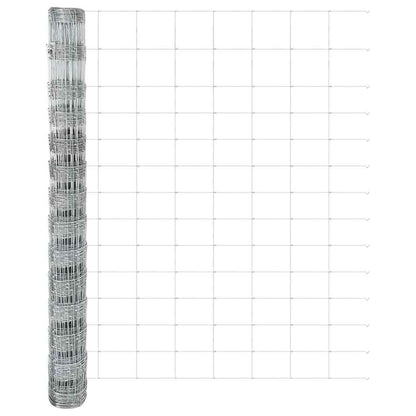 Wildzaun Silber 50 x 1.4 m Verzinkter Stahl