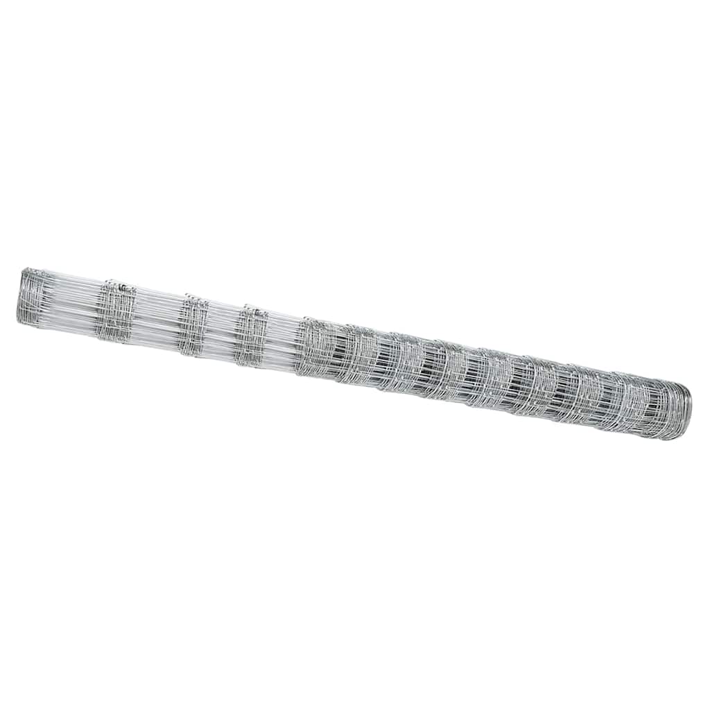 Wildzaun Silber 50 x 1.5 m Verzinkter Stahl