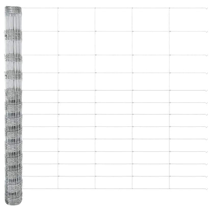 Wildzaun Silber 50 x 1.5 m Verzinkter Stahl