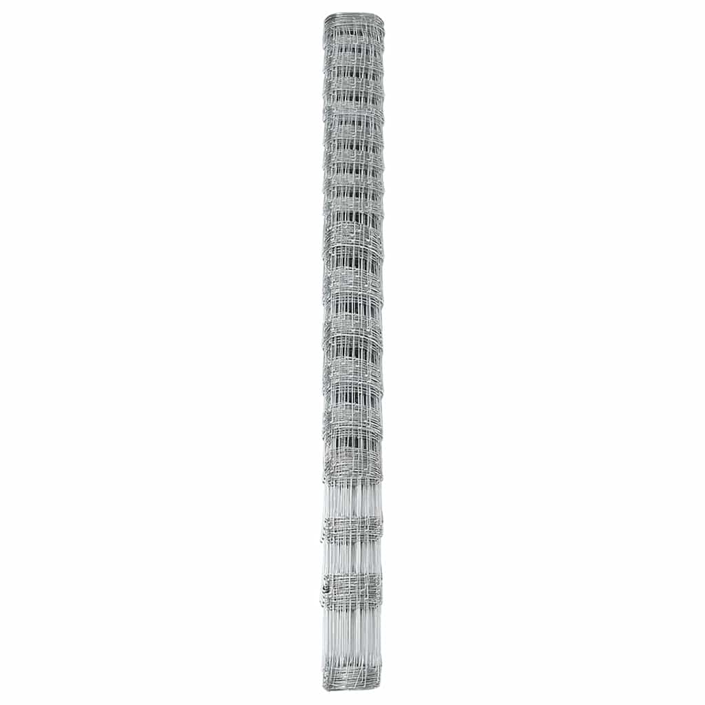 Wildzaun Silber 50 x 1.5 m Verzinkter Stahl