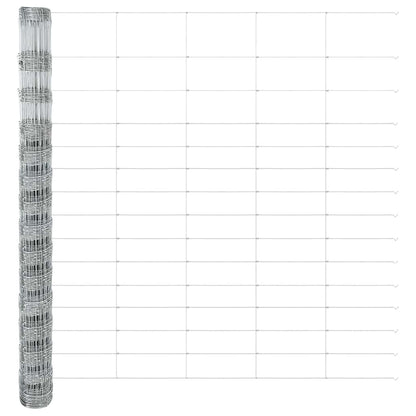 Wildzaun Silber 50 x 1.6 m Verzinkter Stahl