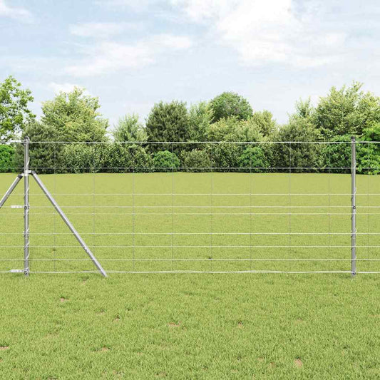 Wildzaun Silber 100 x 1 m Verzinkter Stahl