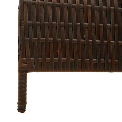 Raumteiler Falten Manuell Braun 195 x 180 cm Poly-Rattan