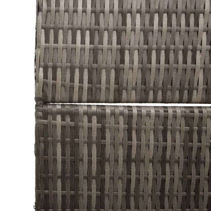 Raumteiler Falten Manuell Grau 195 x 180 cm Poly-Rattan