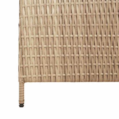 Raumteiler Falten Manuell Beige 196 x 180 cm Poly-Rattan