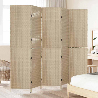 Raumteiler Beige 242 x 180 cm Poly-Rattan