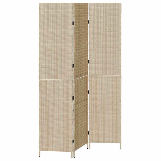 Raumteiler Beige 146 x 200 cm Poly-Rattan