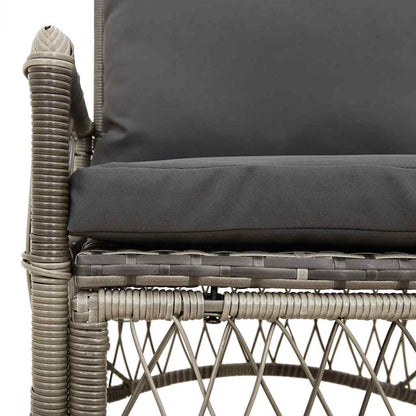Gartenstuhl Grau 60 x 70 x 78 cm Poly-Rattan