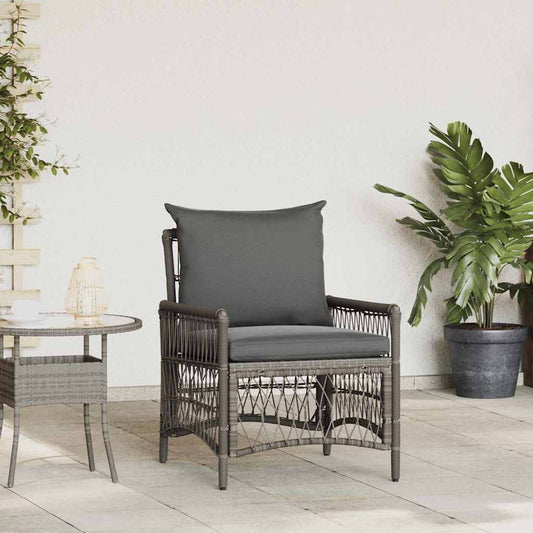 Gartenstuhl Grau 60 x 70 x 78 cm Poly-Rattan