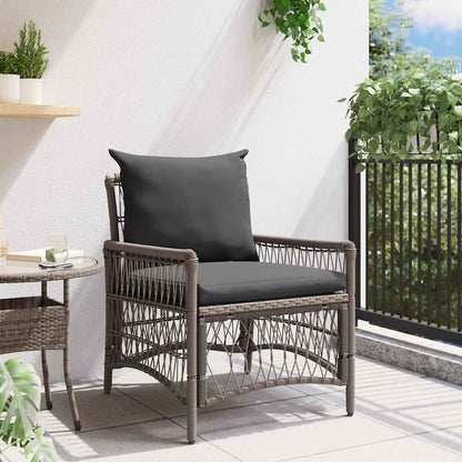 Gartenstuhl Grau 60 x 70 x 78 cm Poly-Rattan
