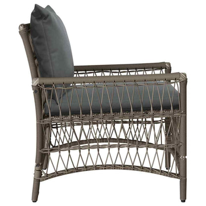 Gartenstuhl Grau 60 x 70 x 78 cm Poly-Rattan