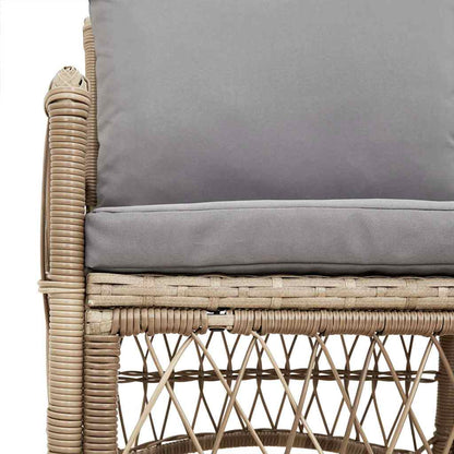 Gartenstuhl Beige 60 x 70 x 78 cm Poly-Rattan