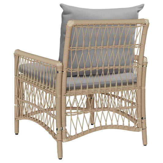 Gartenstuhl Beige 60 x 70 x 78 cm Poly-Rattan
