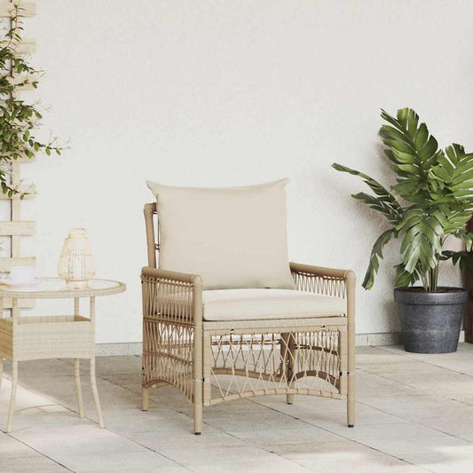 Gartenstuhl Beige 60 x 70 x 78 cm Poly-Rattan