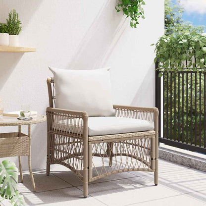 Gartenstuhl Beige 60 x 70 x 78 cm Poly-Rattan