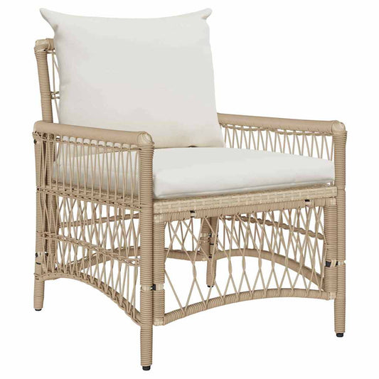 Gartenstuhl Beige 60 x 70 x 78 cm Poly-Rattan