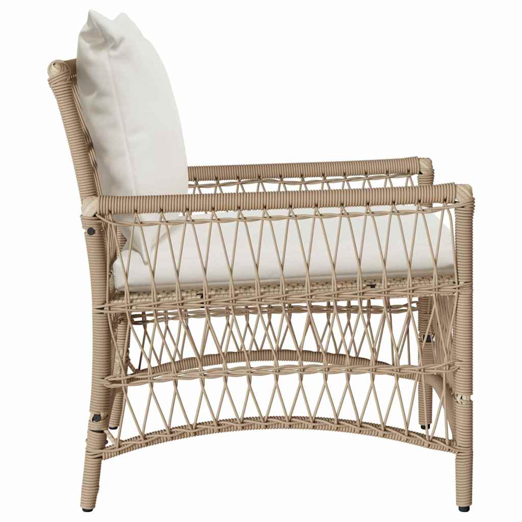 Gartenstuhl Beige 60 x 70 x 78 cm Poly-Rattan