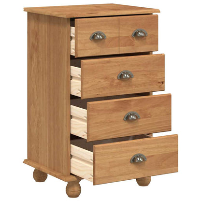 Schubladenkommode Braun 45.8 x 40 x 79 cm Massivholz Kiefer