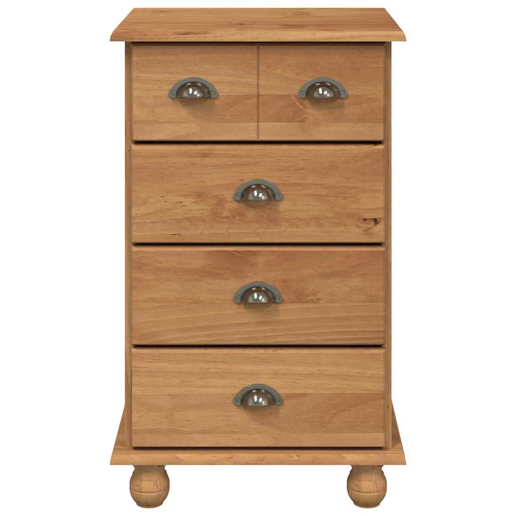 Schubladenkommode Braun 45.8 x 40 x 79 cm Massivholz Kiefer