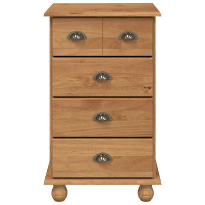 Schubladenkommode Braun 45.8 x 40 x 79 cm Massivholz Kiefer