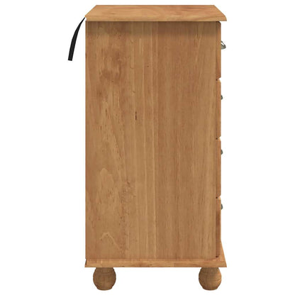 Schubladenkommode Braun 45.8 x 40 x 79 cm Massivholz Kiefer