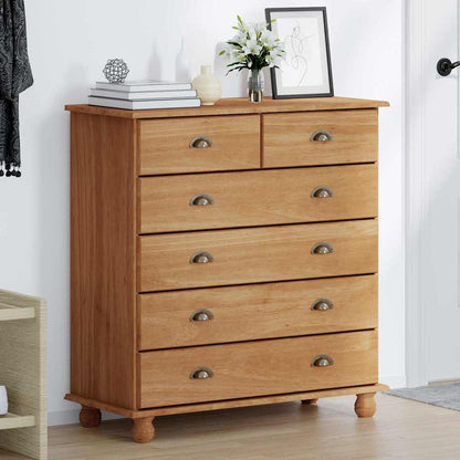 Schubladenkommode mit Schubladen ASKIM Braun 91 x 40 x 95.5 cm
