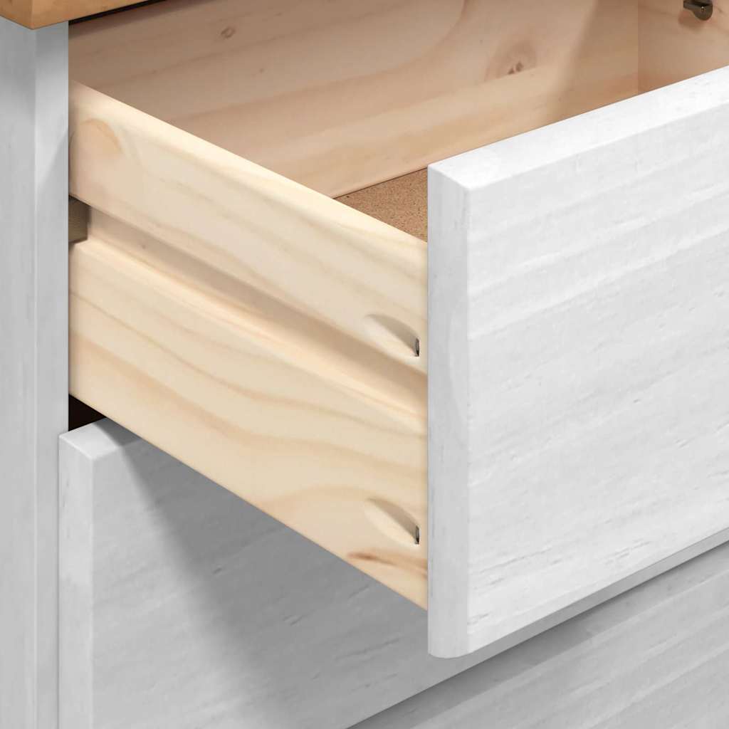 Schubladenkommode mit Schubladen ASKIM Weiß 91 x 40 x 95.5 cm