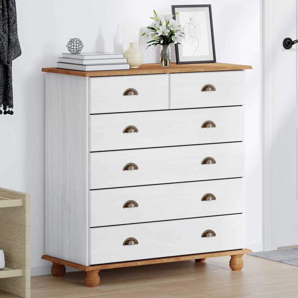 Schubladenkommode mit Schubladen ASKIM Weiß 91 x 40 x 95.5 cm