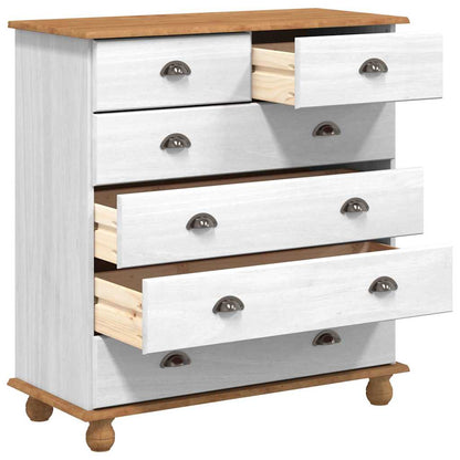 Schubladenkommode mit Schubladen ASKIM Weiß 91 x 40 x 95.5 cm