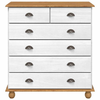 Schubladenkommode mit Schubladen ASKIM Weiß 91 x 40 x 95.5 cm