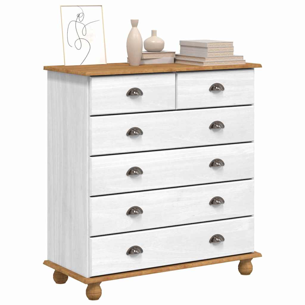 Schubladenkommode mit Schubladen ASKIM Weiß 91 x 40 x 95.5 cm