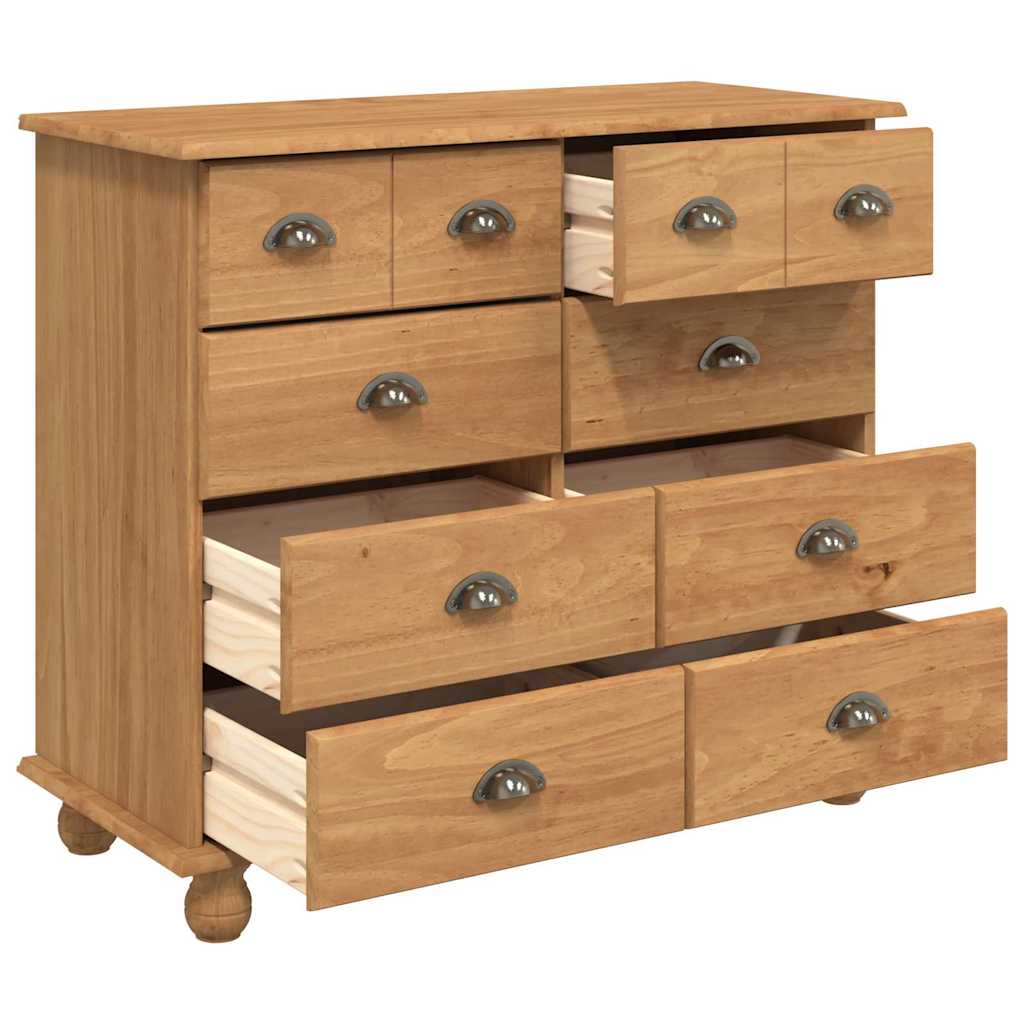 Schubladenkommode Braun 91 x 40 x 79 cm Massivholz Kiefer