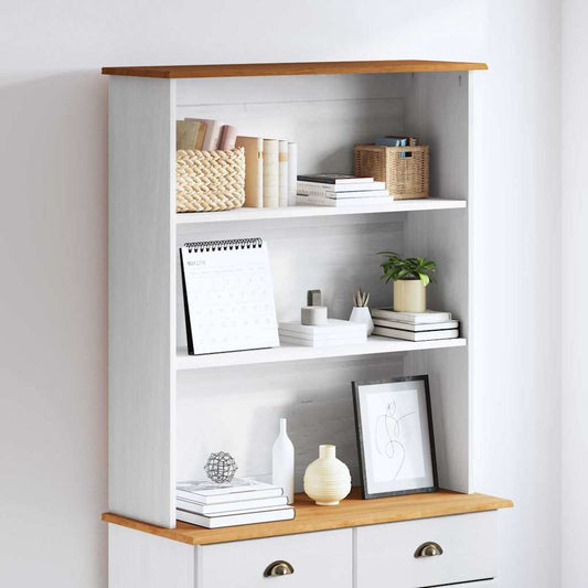 Hutch Weiß 91 x 30 x 104 cm Massivholz Kiefer
