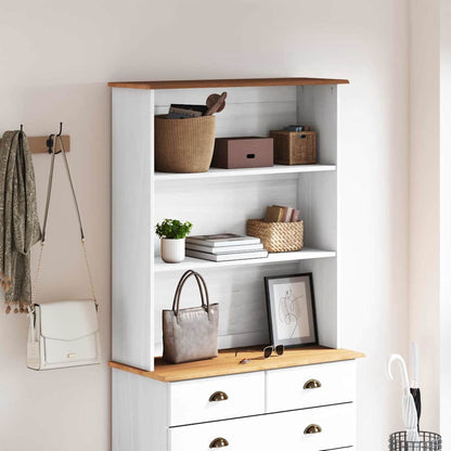 Hutch Weiß 91 x 30 x 104 cm Massivholz Kiefer