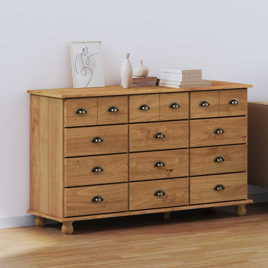 Schubladenkommode Braun 79 x 40 x 133.5 cm Massivholz Kiefer