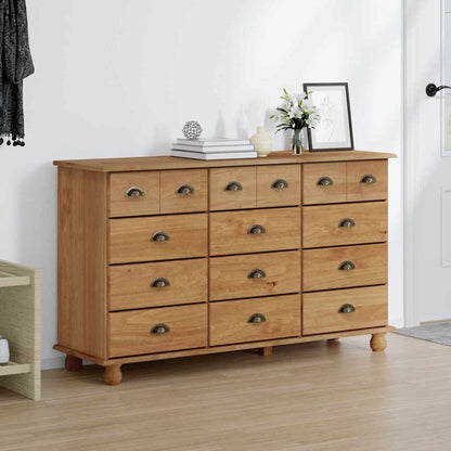 Schubladenkommode Braun 79 x 40 x 133.5 cm Massivholz Kiefer