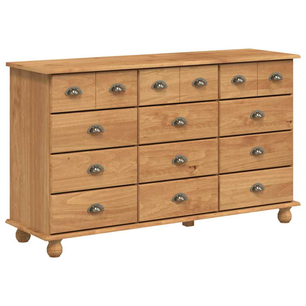Schubladenkommode Braun 79 x 40 x 133.5 cm Massivholz Kiefer
