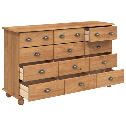 Schubladenkommode Braun 79 x 40 x 133.5 cm Massivholz Kiefer