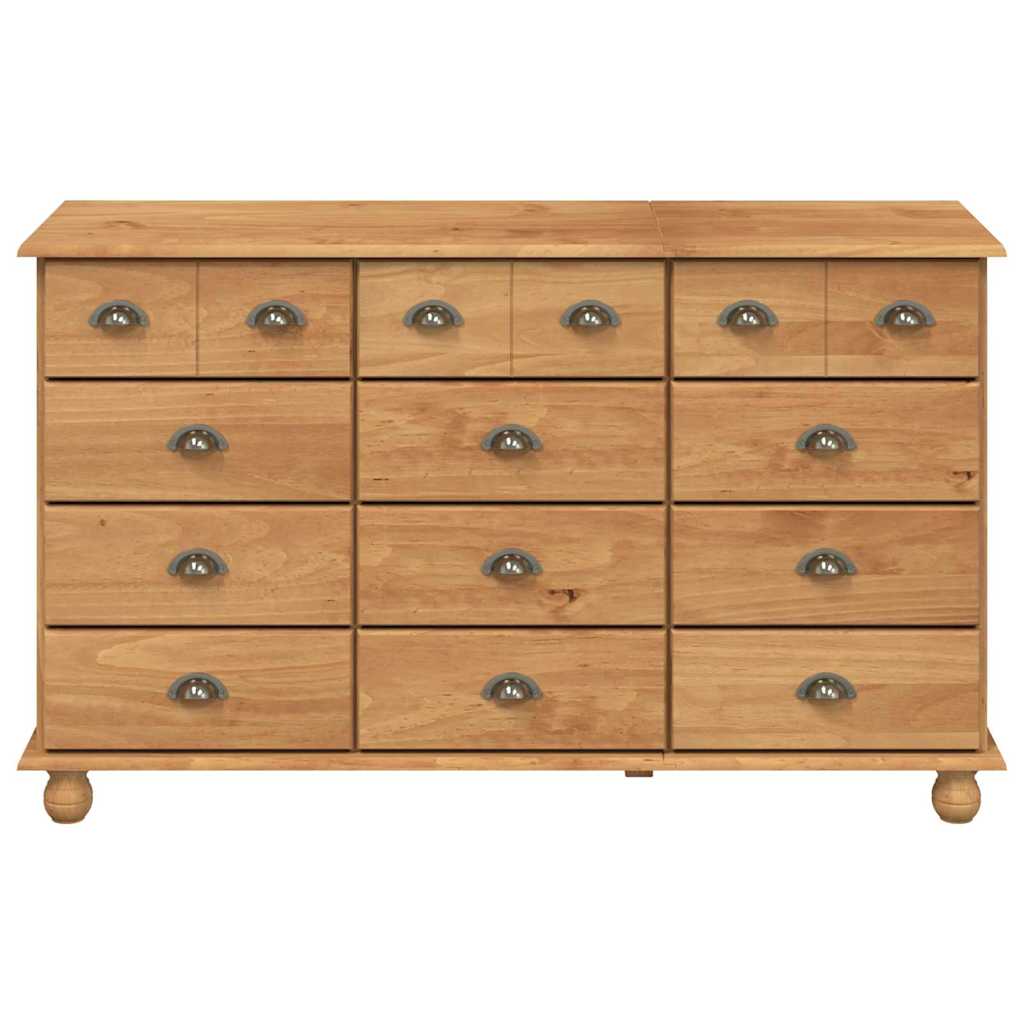 Schubladenkommode Braun 79 x 40 x 133.5 cm Massivholz Kiefer