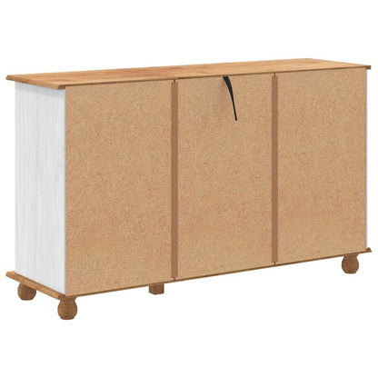 Schubladenkommode Weiß 79 x 40 x 133.5 cm Massivholz Kiefer
