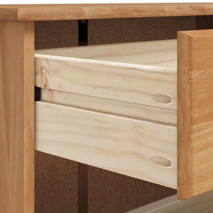 Schuhschrank mit Tür Braun 85 x 35 x 108 cm Massivholz Kiefer