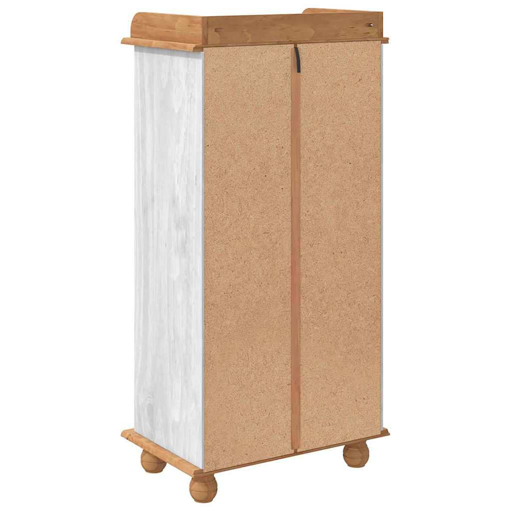 Weinschrank Weiß 57 x 37 x 114 cm Massivholz Kiefer